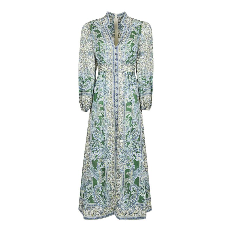 Zimmermann abito PLUNGE MIDI DRESS