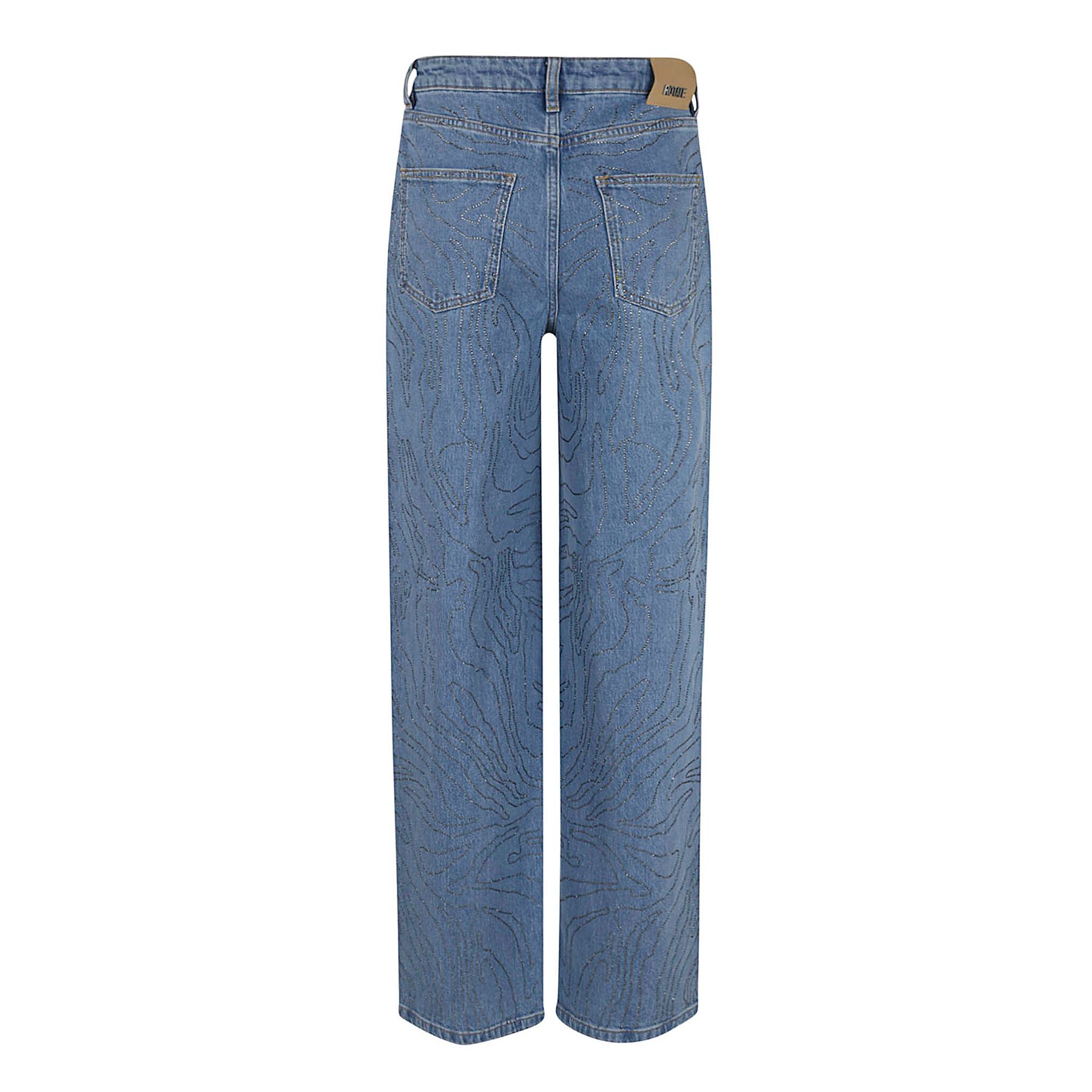 ROTATE Pantalone Rhinestone Wide Leg Jeans - immagine 2