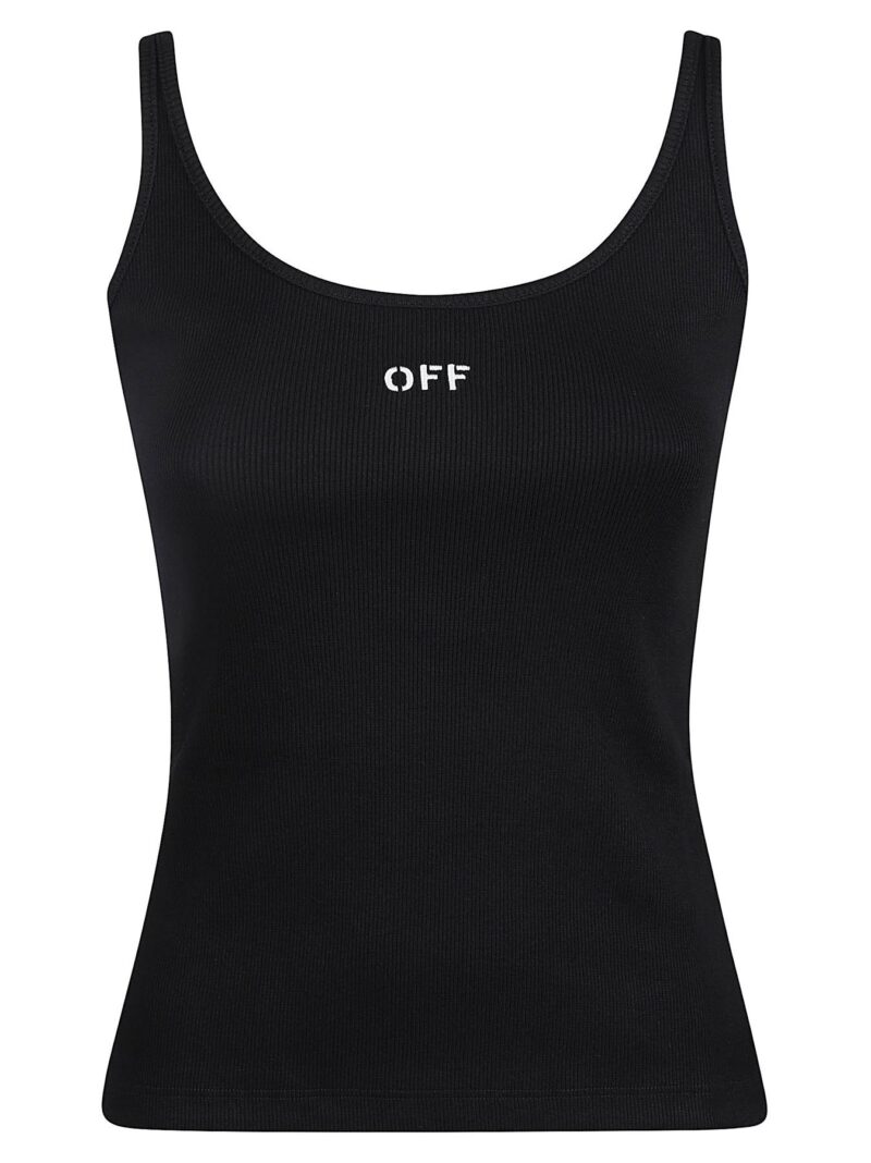 Off-White Maglieria Off Stamp ribbed-knit tank top