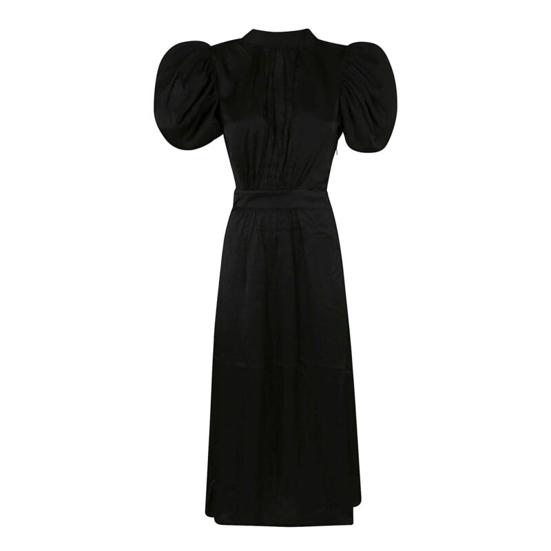 ROTATE abito Puff Sleeve Midi Dress