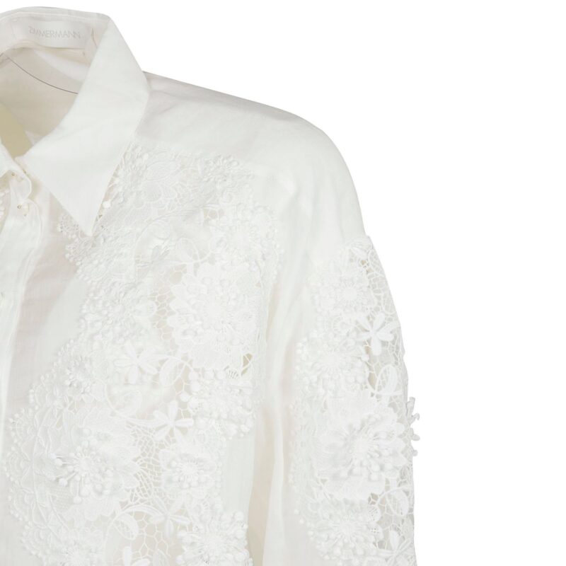 Zimmermann camicia LACE FLOWER SHIRT - immagine 3