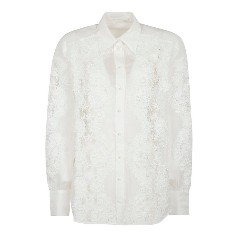 Zimmermann camicia LACE FLOWER SHIRT