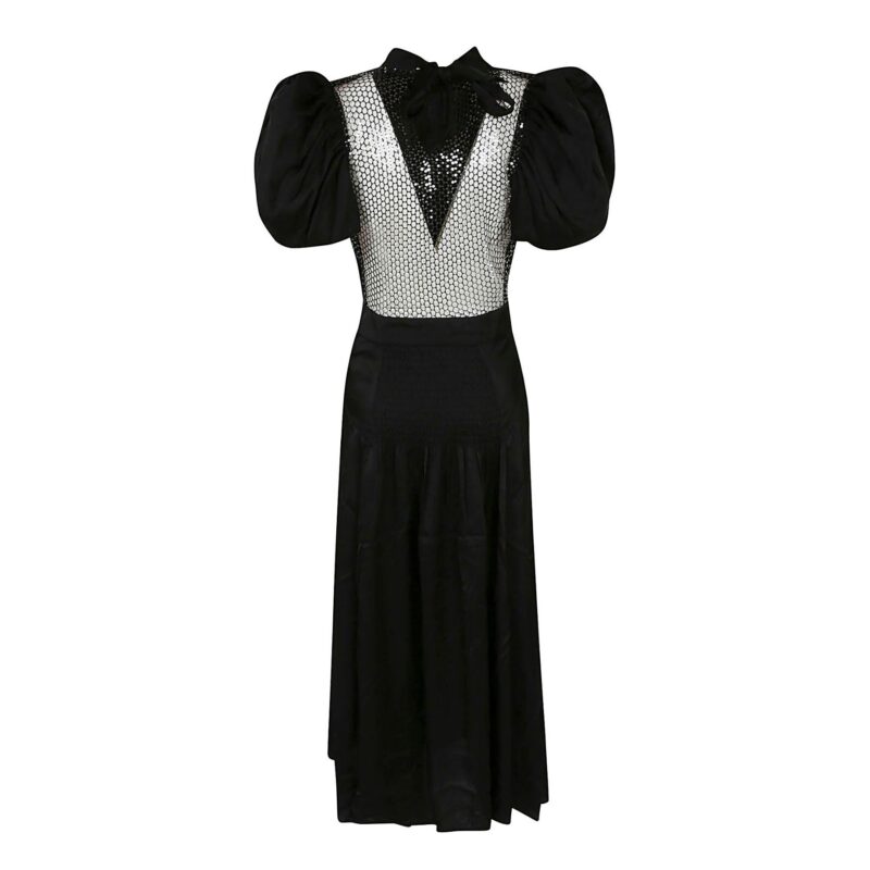 ROTATE abito Puff Sleeve Midi Dress - immagine 2